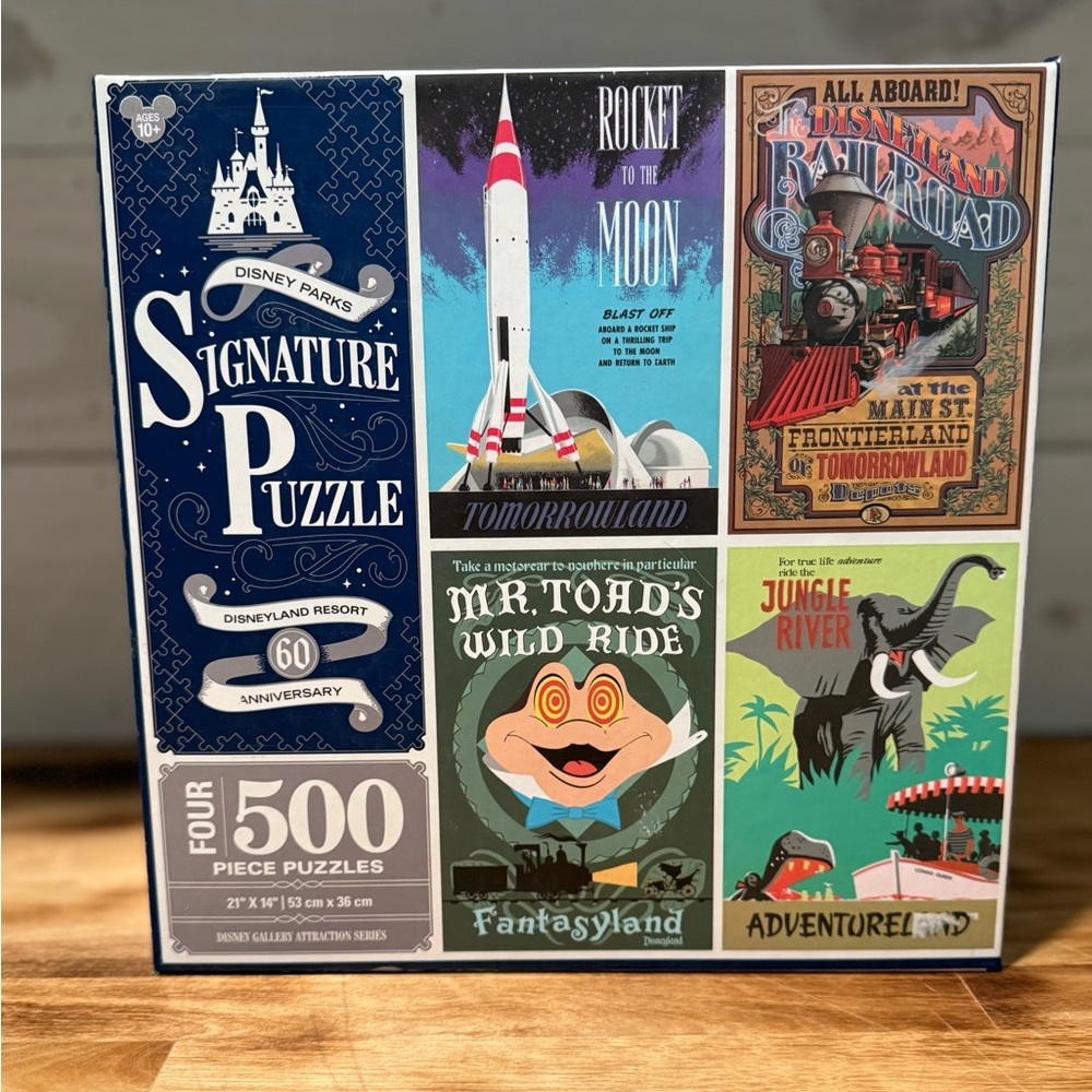 Disney Parks Signature Puzzle~Disneyland Resort 60th Anniversary~ 4x 500 Puzzles